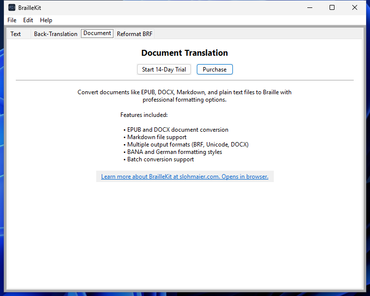 Document import on Windows