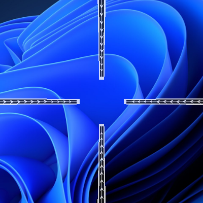 MouseCross Fadenkreuz-Overlay auf Windows (dunkel)