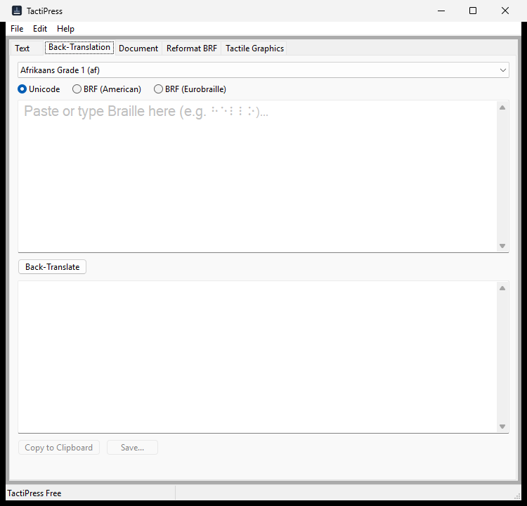 Back-translation (Windows)
