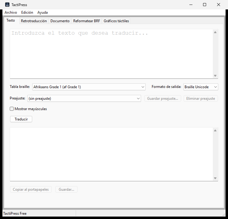 Traducción de texto (Windows)